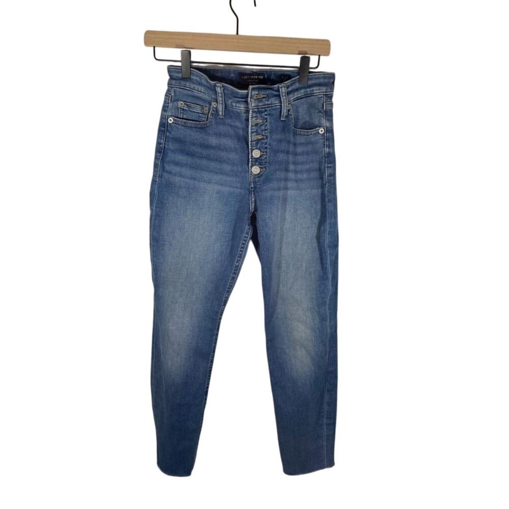 Lucky Brand High Rise Bridgette Jegging Jeans Casual Office Friendly Dark Wash